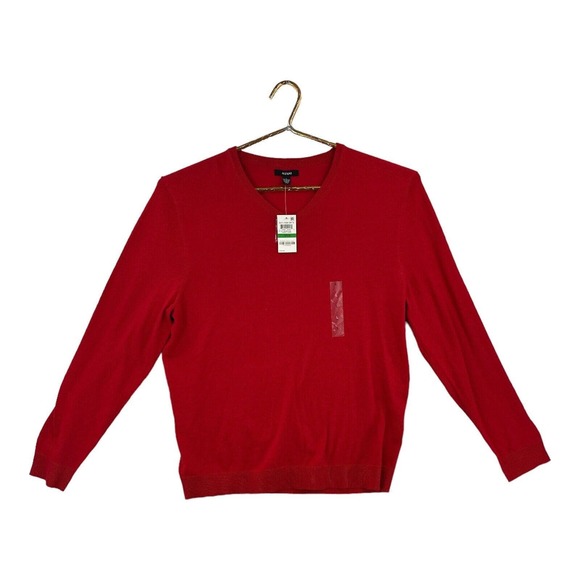 Alfani Other - Alfani Mens V Neck Pullover Sweater, Cherry Candy Red, Size Large